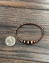 Copper Western Bead Stretch Bracelet
