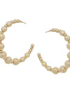 Gold multi-beads hoop earrings