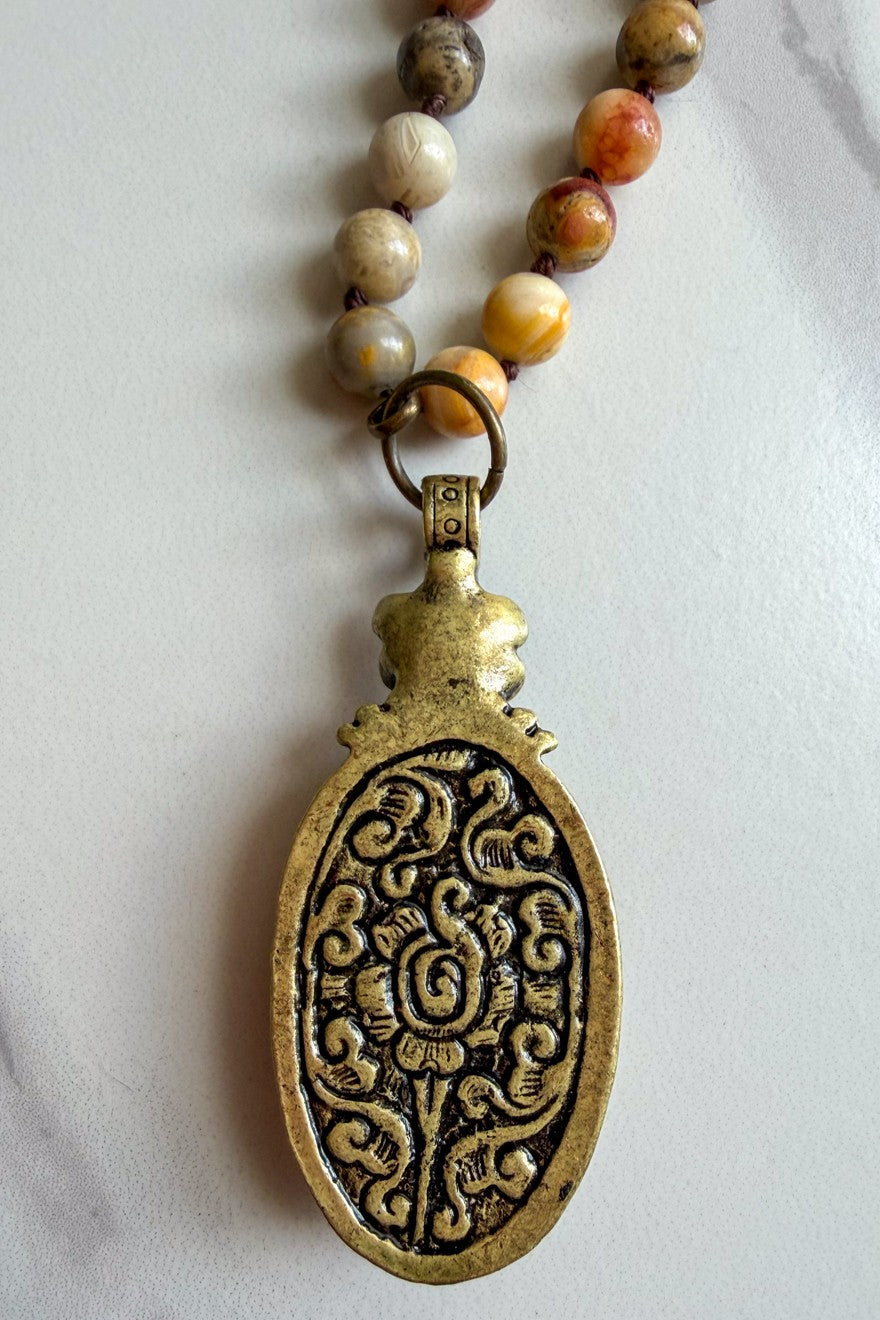 Florette Necklace - Crazy Agate