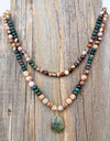 Becca Necklace -Green Jasper