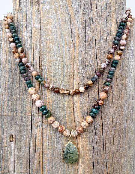 Becca Necklace -Green Jasper