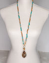 Debbie Necklace - Turquoise/Brown