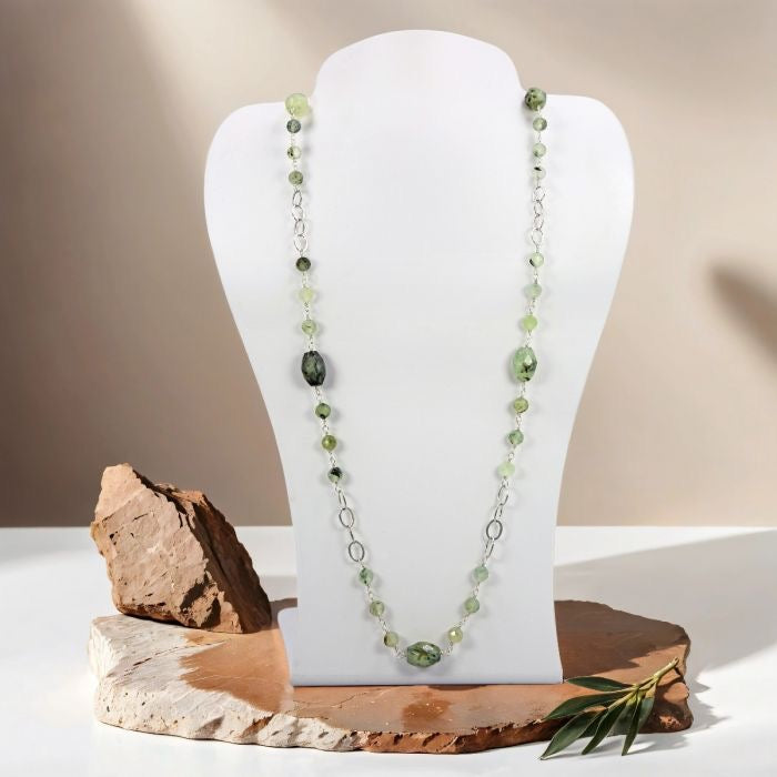 Prehnite Linked Necklace