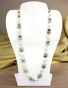 Rondelle Amazonite and Cultured Pearl Necklace