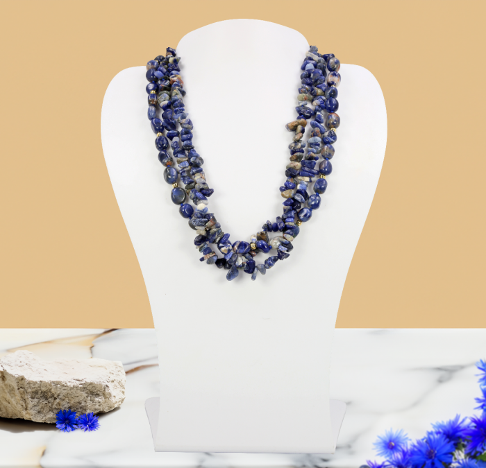 Azure Cascade Sodalite Necklace