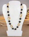 Onyx and Gold-Tone Ring Wired Necklace