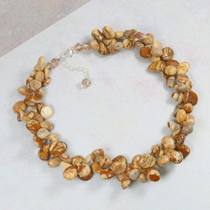 Picture Jasper Torsade Necklace