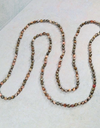 36" 4mm Infinity Squared Micro-cut Rhodonite Necklace