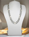 Triple Strand Black Spinel and Cultured Pearl Necklace
