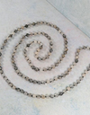36" 5mm Infinity Round Black Rutilated Quartz Necklace