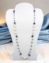 Kyanite and Freshwater Cultured Pearl Necklace