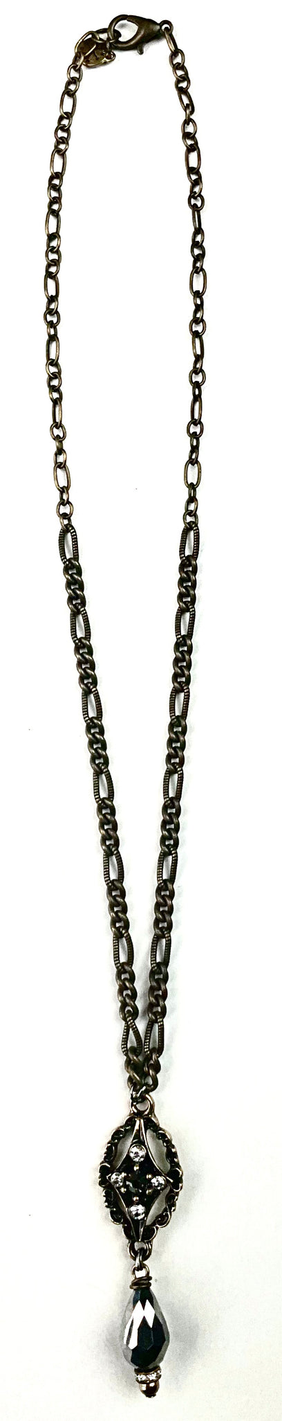 Short Link Chain Necklace with Dangle