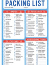 Packing List Note Pad