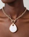 Marble Stone Toggle Chain Necklace
