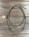 22" Western Bead Strand 2-strand Necklace