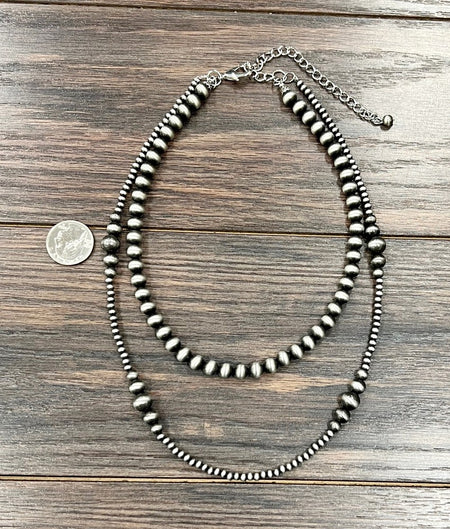 22" Western Bead Strand 2-strand Necklace