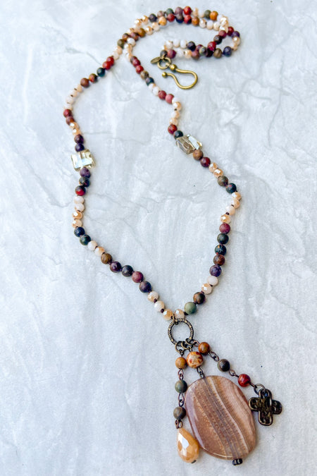 Gizelle Necklace Jasper Mix