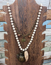 PGJ Fall Pumpkin & Leaf Beaded Necklace
