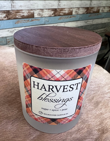 7 oz. Milkhouse Candle Co. White Frost Tumbler - Harvest Blessings