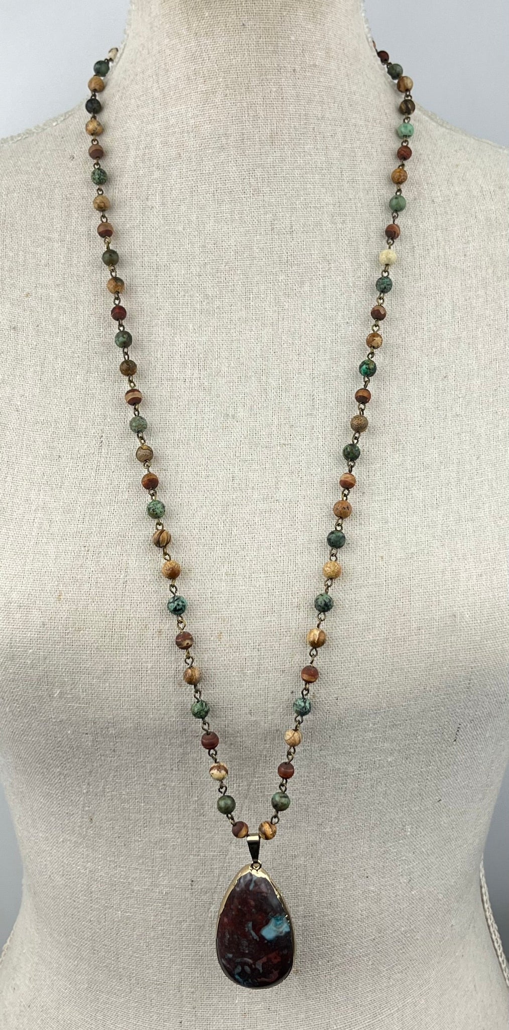 AC Savanna Jasper Necklace with Pendant