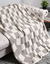 FC Gray Checkerboard Pattern Throw Blanket