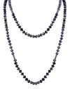 OLE Latest Charm Crystal Beaded Long Necklace - purple