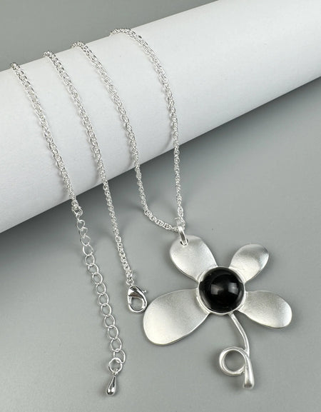 OLE Sunflower Pendant Alloy Long Necklace