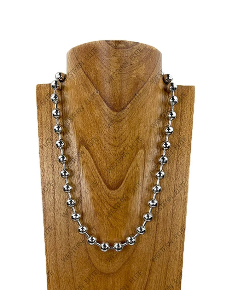 24'' silver metal ball chain Necklace