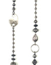 Necklace-CHUNKY MIXED BEAD LONG W/CHAIN