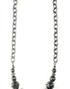 Short Beaded Necklace with Puffed Heart Pendant