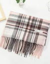 NI Pink/brown/cream pashmina scarf