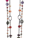 Long double pink colored necklace