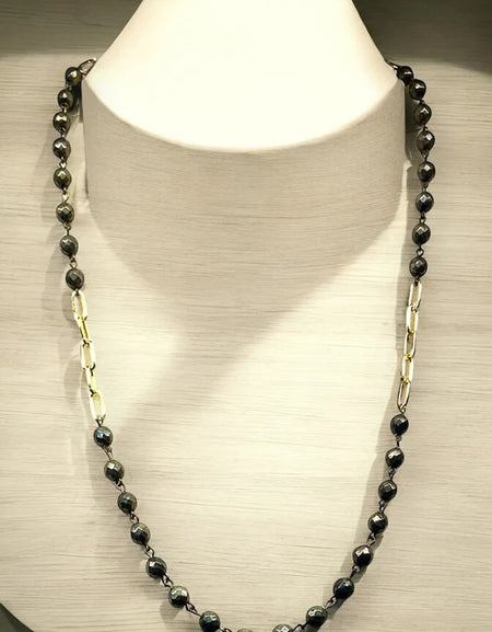 AC Pyrite & Gold Necklace