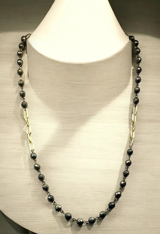 AC Pyrite & Gold Necklace