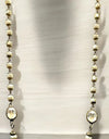 AC Ivory Necklace with Double Crystal