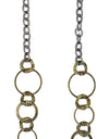 Necklace-HAMMERED RINGS ON CHAIN MIXED
