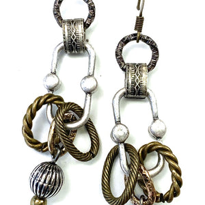 Fancy Links Dangle Earrings