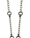 Necklace INDUSTRY MIXED CHAINS & LINKS W/EDGED PENDANT