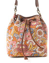 Pastel Desert Sunrise Bucket Bag In Brown