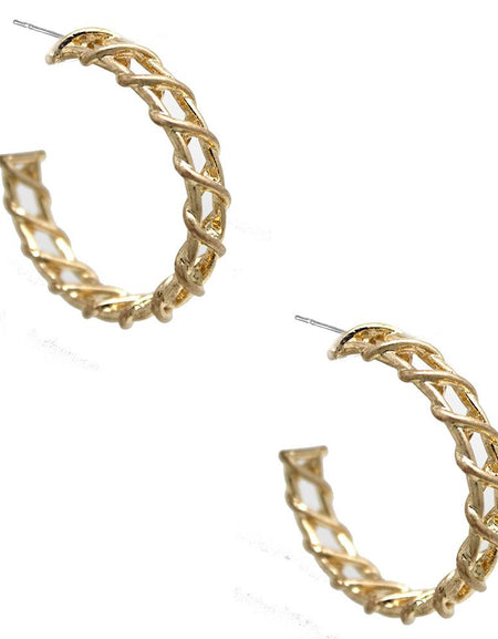 Coiled Hoop Earring - Gold