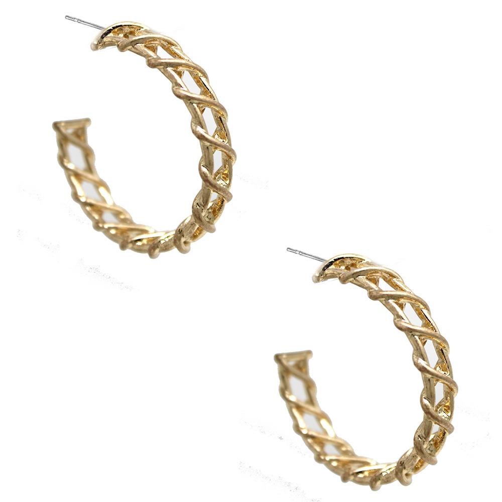 Coiled Hoop Earring - Gold