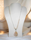Freshwater Pearl and Crystal Pendant Necklace