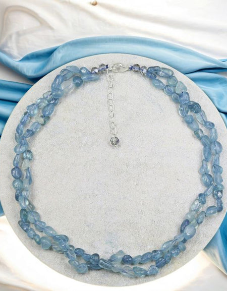 Double-Strand Kyanite Short Necklace