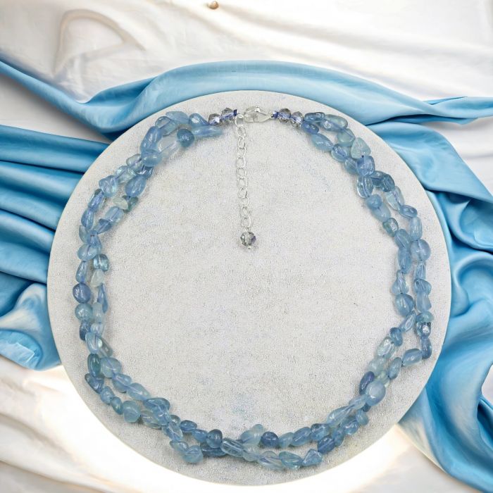 Double-Strand Kyanite Short Necklace