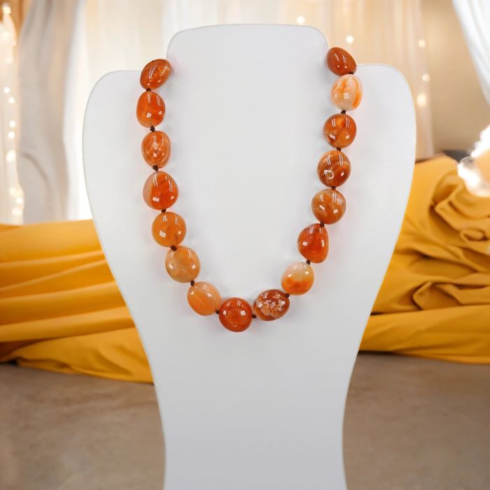 Beaded Carnelian Necklace