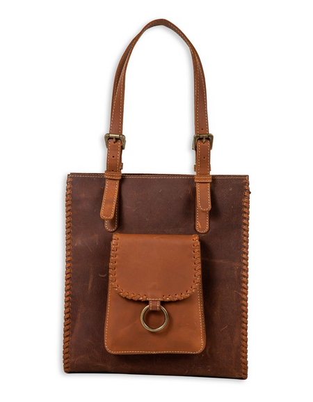 Santa Clara Canyon Stitched Leather Hair-on Bag