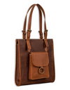 Santa Clara Canyon Stitched Leather Hair-on Bag