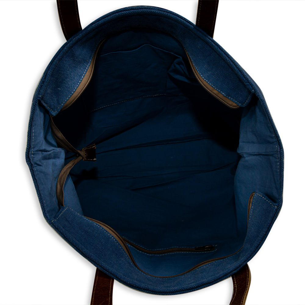 Ember Reflections Embroidered Tote Bag