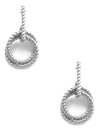 Duo Twisted Ring Earrings - Silver