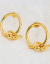 18K Gold-Plated Tied Hoop Earrings